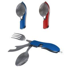 Outdoor Camping Hiking Portable Mini Folding Spoon Fork Cutlery 